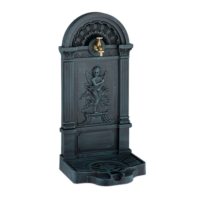 Gartenbrunnen mit Engelsmotiv, Antik-Stil