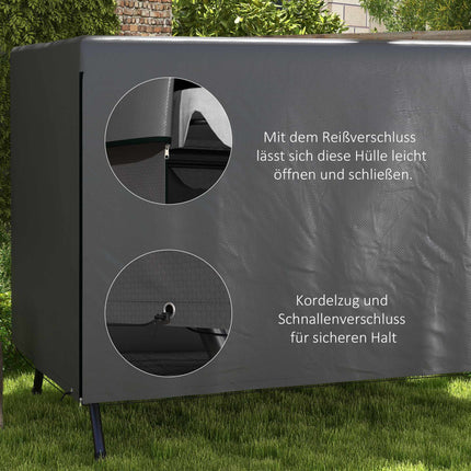 Gartenmöbelabdeckung, wasserdichtes PE, 215x155x150 cm