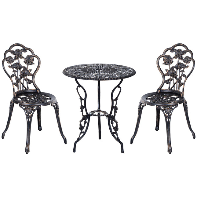 Gartenmöbel aus Bronze für 2 Personen, Tisch und Stühle