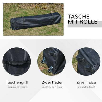 Pop-up zahradní altán, 3x3m, UV ochrana, černý