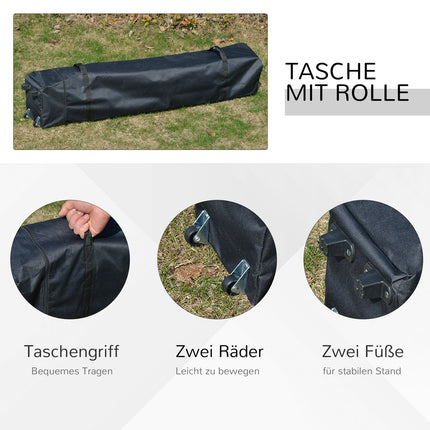 Pop-Up Pavillon Weiß Gartenzelt 2,95m UV-Schutz