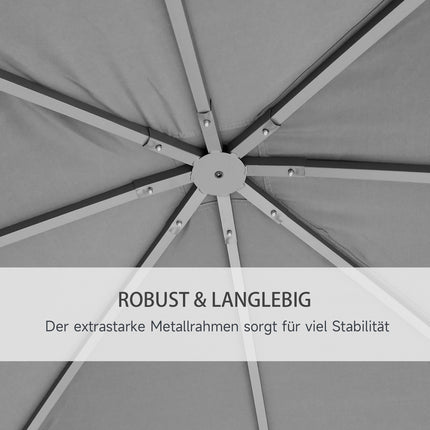Garden Gazebo 3x3M, Sun protection, Metal/Polyester