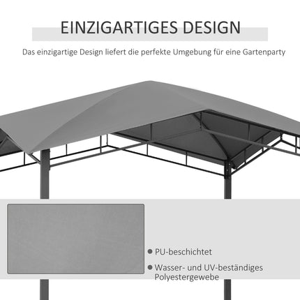 Garden Gazebo 3x3M, Sun protection, Metal/Polyester