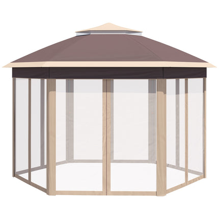 Hexagonal Pop-Up Garden Gazebo 4x4M with carrying bag