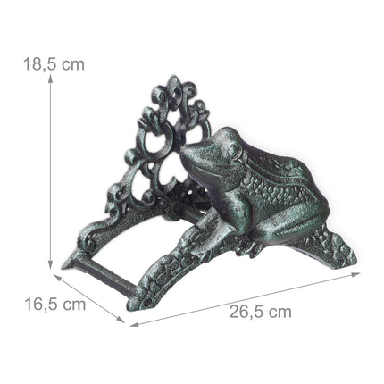 Gartenschlauchhalter, Frosch-Design aus Gusseisen