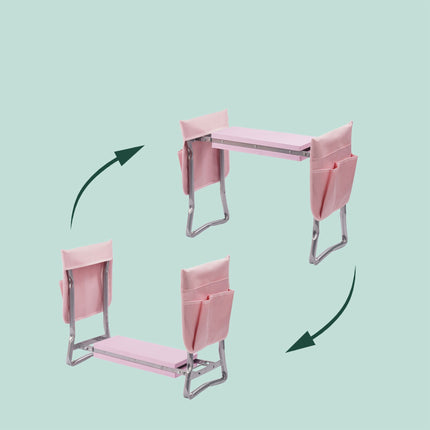 Garden Kneeler Bench with Pockets and Cushion