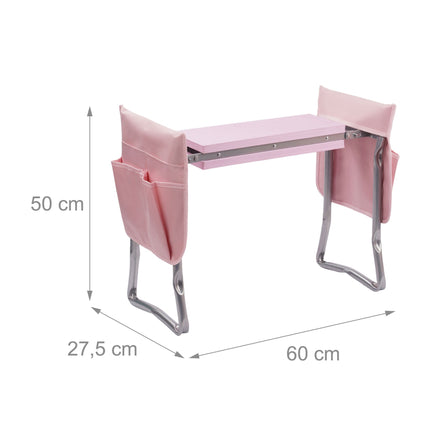 Garden Kneeler Bench with Pockets and Cushion