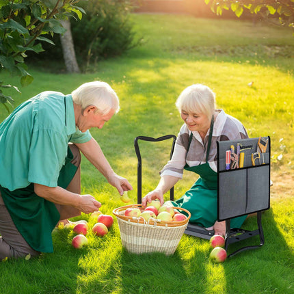Gartenkniesitz mit Werkzeugtaschen, klappbar, 150kg Tragkraft
