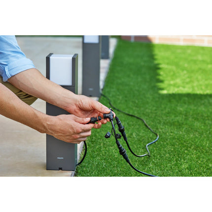 GardenLink Gartenlaube Sockel Warmweiß Anthrazit