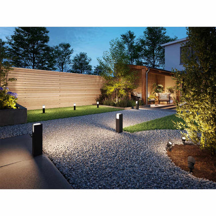 GardenLink Gartenlaube Sockel Warmweiß Anthrazit
