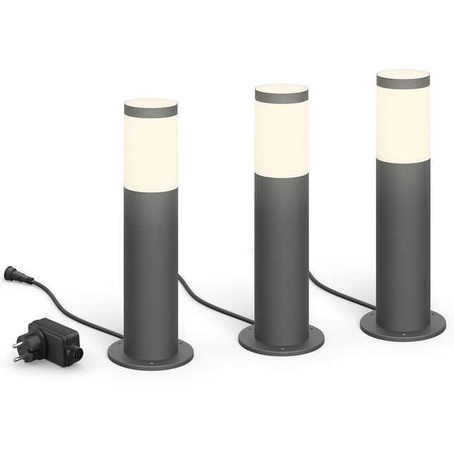 GardenLink Starter Kit Sockel Warmweiß 600 lm 3er-Pack Anthrazit