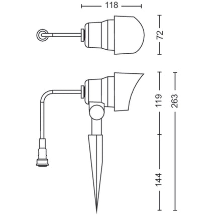 Kit de démarrage GardenLink Spot Blanc chaud 600 lm 1 paquet Noir