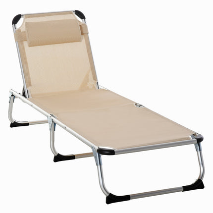 Verstellbarer Gartenstuhl, Aluminium, ergonomisches Netz