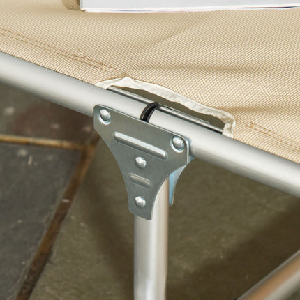 Verstellbarer Gartenstuhl, Aluminium, ergonomisches Netz