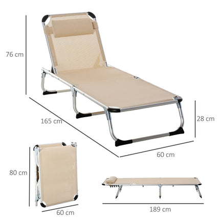 Verstellbarer Gartenstuhl, Aluminium, ergonomisches Netz
