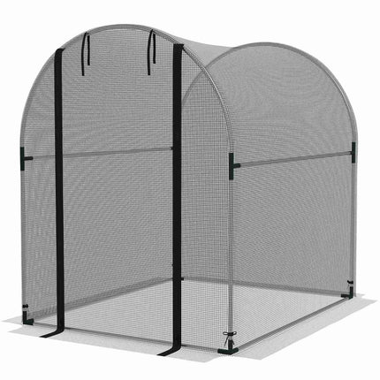 Filet de jardin en acier noir, protection des plantes, tente, porte, protection contre les insectes, 1,2 x 1,5 x 1,5 m