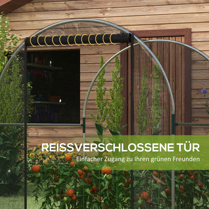 Filet de jardin en acier noir, protection des plantes, tente, porte, protection contre les insectes, 1,2 x 1,5 x 1,5 m