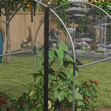 Filet de jardin en acier noir, protection des plantes, tente, porte, protection contre les insectes, 1,2 x 1,5 x 1,5 m