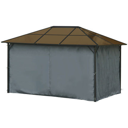 3x3M dunkelgraues Gartenpavillon-Zelt, Aluminiumdach