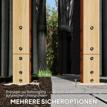 Gartenpavillon 4x3m, Polycarbonatdach, Aluminiumrahmen