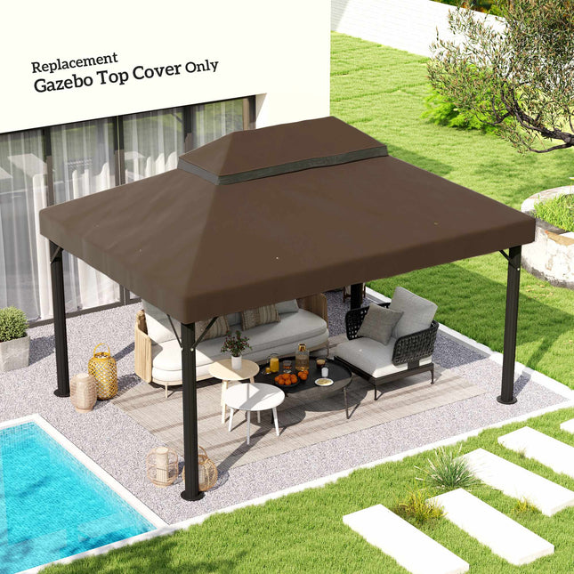 Gartenpavillon-Abdeckung 3x4 m, 2-lagiges Oxford-Gewebe