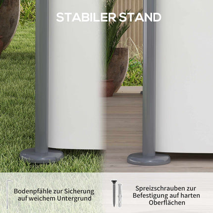 Gartenpavillon Doppeldach, wasserabweisend, 4x3m, Cremefarben