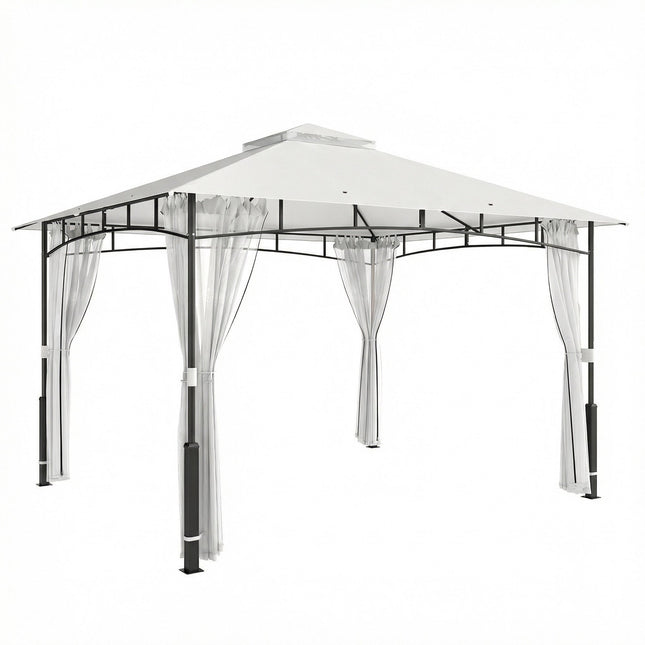 Gartenpavillon mit Doppeldach und Moskitonetz, für 8 Personen