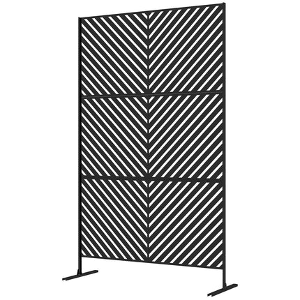 Gartensichtschutz, 122x198cm Stahl, Dreiecksmuster