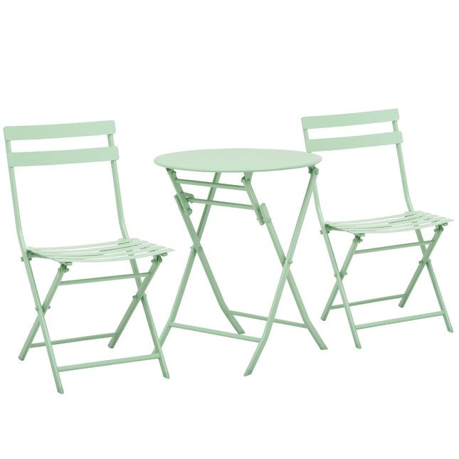 Klappbares Garten-Bistro-Set – Tisch und 2 Stühle, grün
