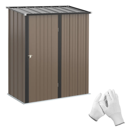 Garden shed 1.34m² Nice roof, galvanized steel Brown