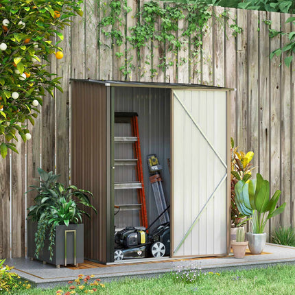 Garden shed 1.34m² Nice roof, galvanized steel Brown