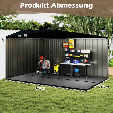 Garden Shed Base Plate 343x215 cm, Non-Slip Surface