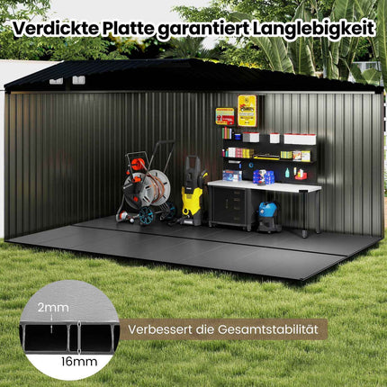 Garden Shed Base Plate 343x215 cm, Non-Slip Surface