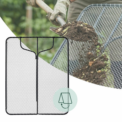 Garden Soil Sieve 100 x 80 cm with Galvanised Mesh, Anthracite, Silver