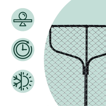 Garden Soil Sieve 100 x 80 cm with Galvanised Mesh, Anthracite, Silver