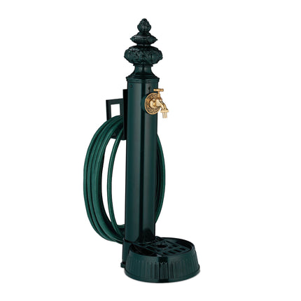Gartenstehbrunnen, 83 cm – Wasserhahn, Becken, Schlauchhalterung