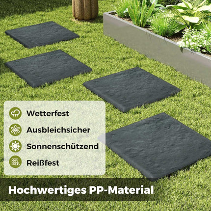 Garden Stepping Stones Set, 8 Pieces, 39.5 cm, Grey