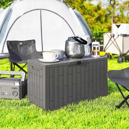 Gartenbox, 227L, wasserdicht, abschließbar, Grau