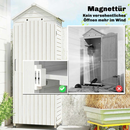 Garden Storage Shed, Adjustable Shelves, Weatherproof Roof