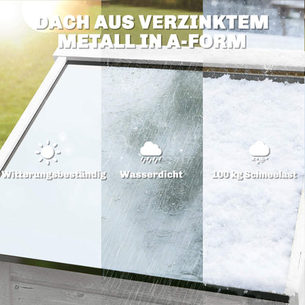 Garden Storage Shed, Adjustable Shelves, Weatherproof Roof