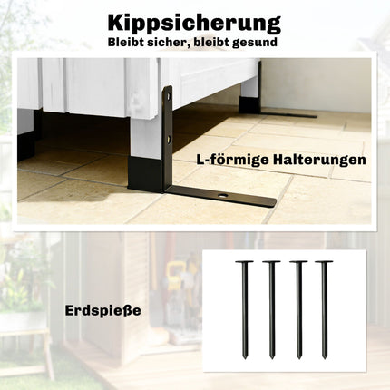 Garden Storage Shed, Adjustable Shelves, Weatherproof Roof