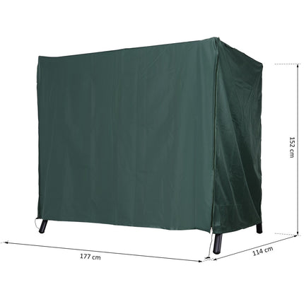 Tuinschommelhoes, Tuinschommelhoes, Hoes, Waterdicht, Zonwering, Oxford, Groen, 177 X 114 X 152 Cm