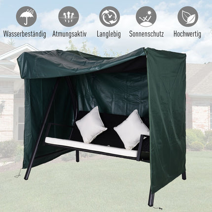Tuinschommelhoes, Tuinschommelhoes, Hoes, Waterdicht, Zonwering, Oxford, Groen, 177 X 114 X 152 Cm