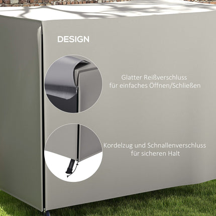 Wasserdichte Gartenschaukel, Sonnenschutz, grau, 205x124x164 cm