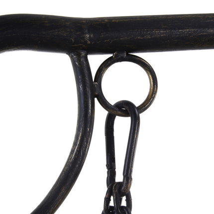 Metal garden swing for 2, bronze finish, 167x123x175 cm