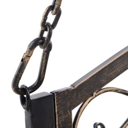 Metal garden swing for 2, bronze finish, 167x123x175 cm