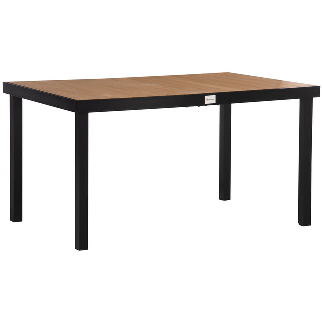 Gartentisch für 6 Personen – pflegeleichtes Aluminium, 140x90x74 cm