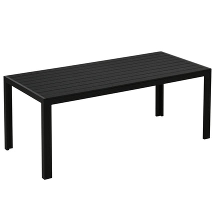 Gartentisch aus schwarzem Aluminium – wetterfest und langlebig