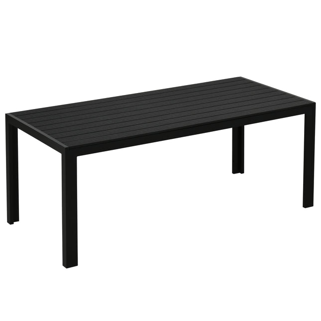 Gartentisch aus schwarzem Aluminium – wetterfest und langlebig