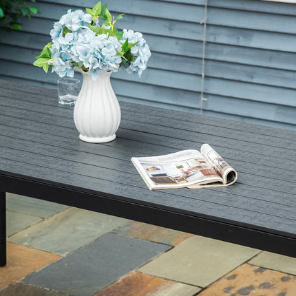 Gartentisch aus schwarzem Aluminium – wetterfest und langlebig